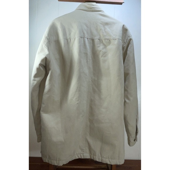 ARROW blue Jeans Co Quilted Ban Chore Coat Jacket Tan Workwear Button Down Y2K - Picture 4 of 16